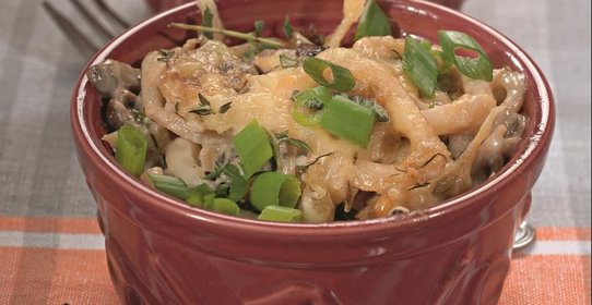 Грибные жюльены с кальмарами