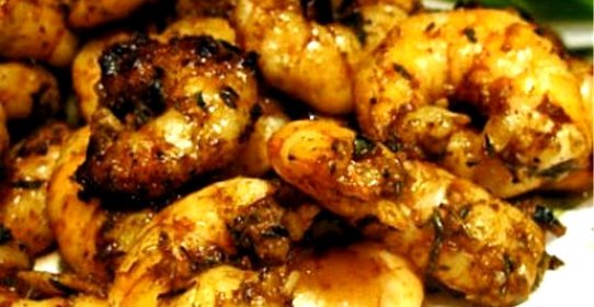 Маринованные креветки на гриле