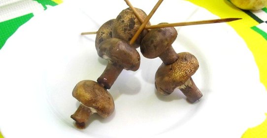 Шашлычки из шампиньонов