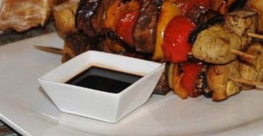 Овощные шашлыки с соевым сыром тофу