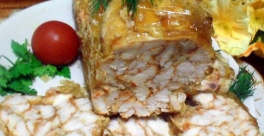 Рулет из курицы Мраморный