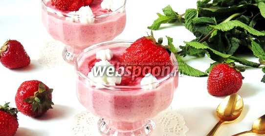 Десерт из клубники со сливками