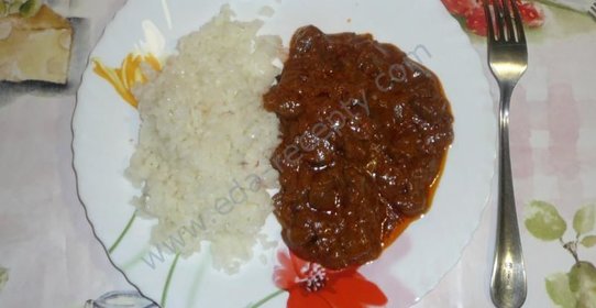 Гуляш из печени с подливкой