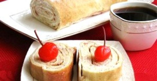 Блинные рулеты с творогом