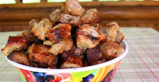 Шашлык из свинины на минеральной воде