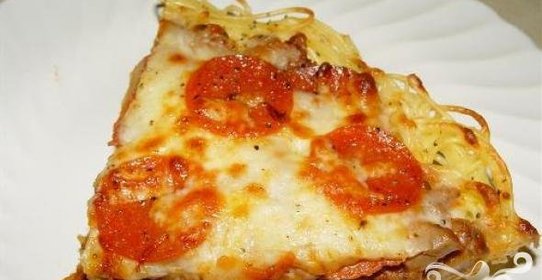 Пирог из спагетти и говяжьего фарша
