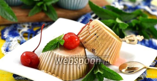 Мороженое крем-брюле с творогом и вишней