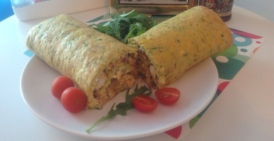Рулет из кабачков с курицей и грибами