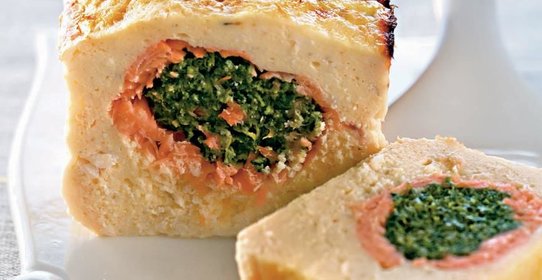 Рыбный рулет со шпинатом