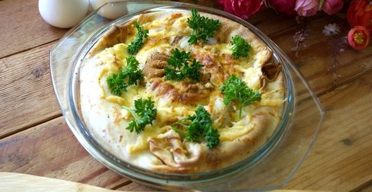 Пирог блинный с курицей