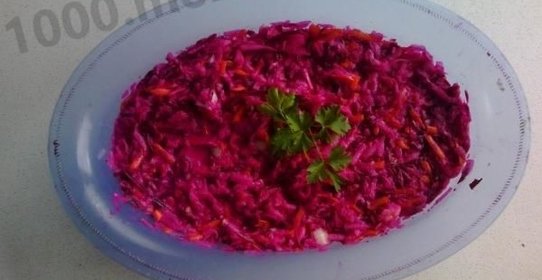 Салат из кольраби, моркови, свеклы