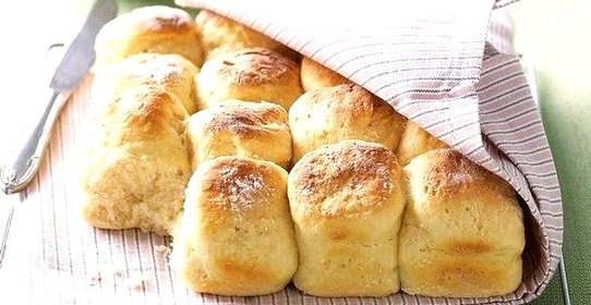 Быстрые булочки без дрожжей и яиц