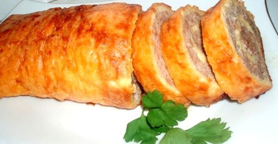 Яично-мясной рулет