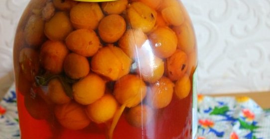 Компот из мелкой сливы с мятой