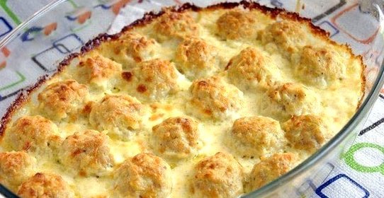 Куриные шарики в сливочном соусе
