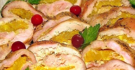 Куриный рулет с чесноком