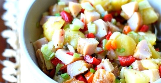 Салат из рыбы горячего копчения