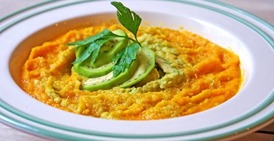 Крем-пюре из тыквы и авокадо