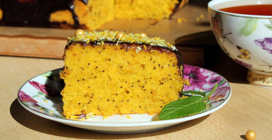 Морковный пирог с маком