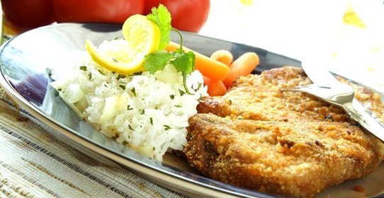 Баранья грудинка, в сухарях