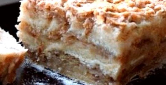 Варшавский яблочный пирог с творогом