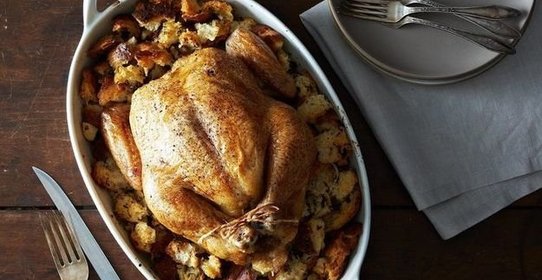 Курица с хлебом