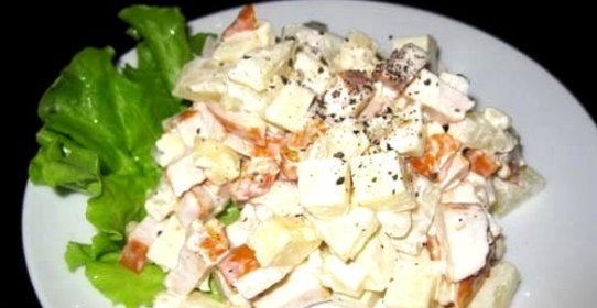 Салат с копченой курочкой Аппетит