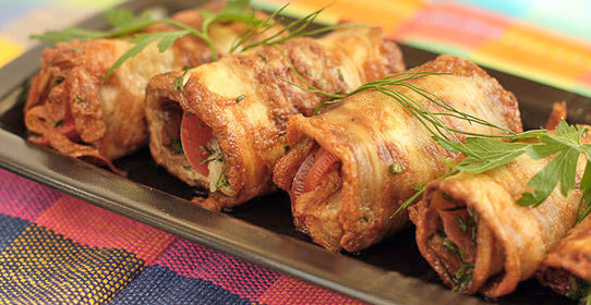 Рулетики из баклажанов