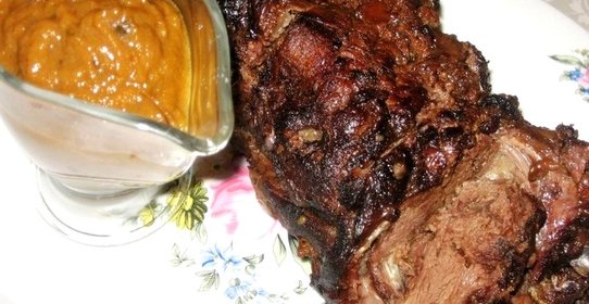 Жареное мясо дикой козы