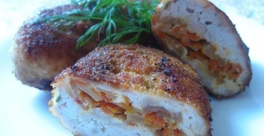 Куриные зразы с капустой