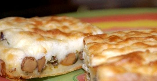 Пирог с грибами и картошкой