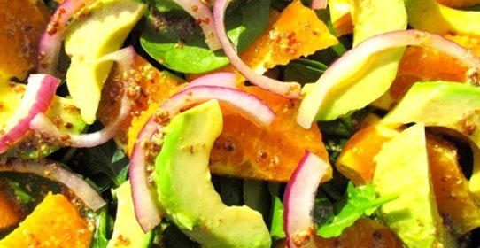 Апельсиновый салат с авокадо