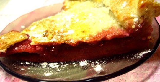 Вишневый песочный пирог