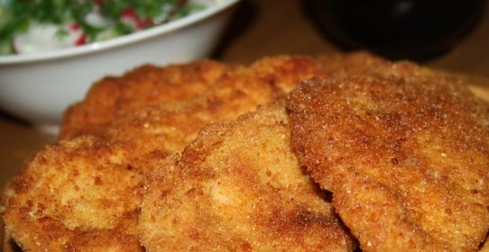 Куриные отбивные в двойной панировке или Очень ленивые котлеты по-киевски