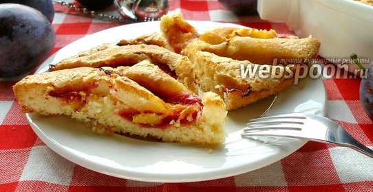 Сливочный пирог со сливами