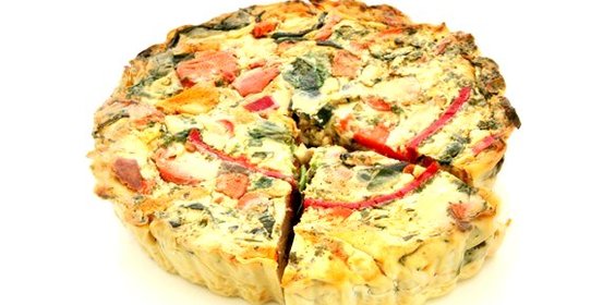 Омлет с тыквой и шпинатом