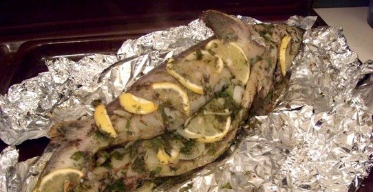 Стерлядь в фольге в духовке