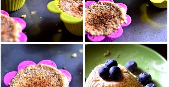 Творожно-яблочное суфле на основе из печенья