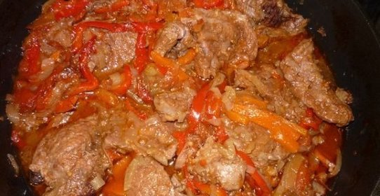 Говядина со сладким перцем