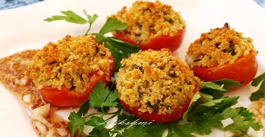 Помидоры из духовки под хлебной корочкой