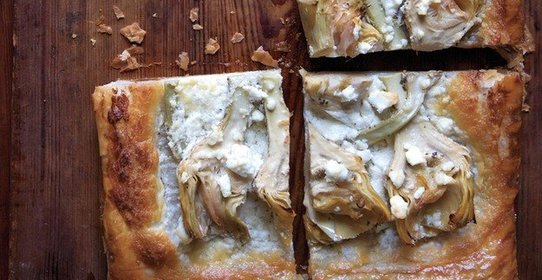 Пирог с артишоками и фетой