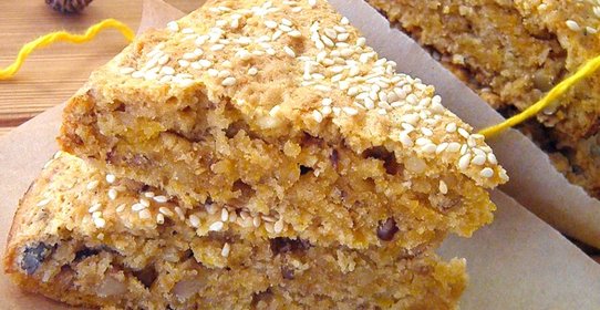 Постный пирог с тыквой