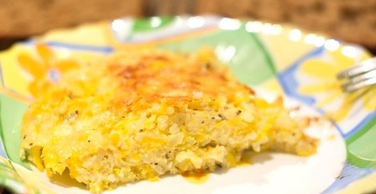 Пирог с тыквой и рисом