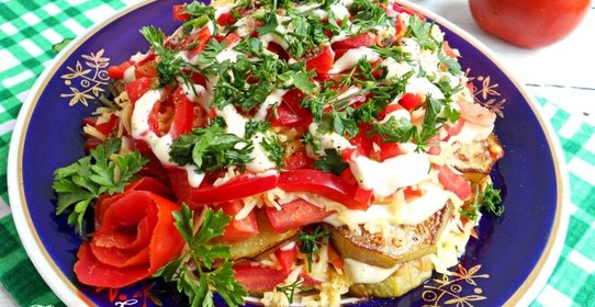 Салат из баклажанов с сыром