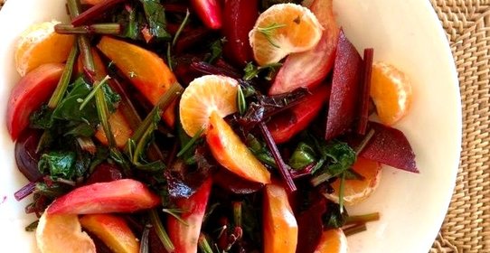 Свекольный салат с мандаринами