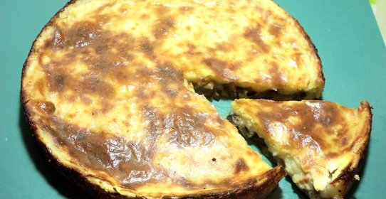 Картофельный пирог с грибами