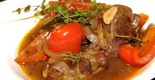 Баранина с болгарским перцем