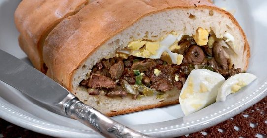 Пирог с куриными потрошками