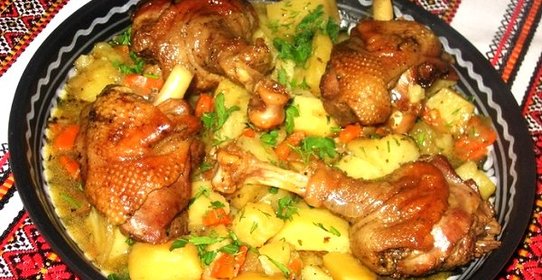 Жаркое из утки в духовке