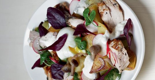 Салат с цесаркой по-деревенски